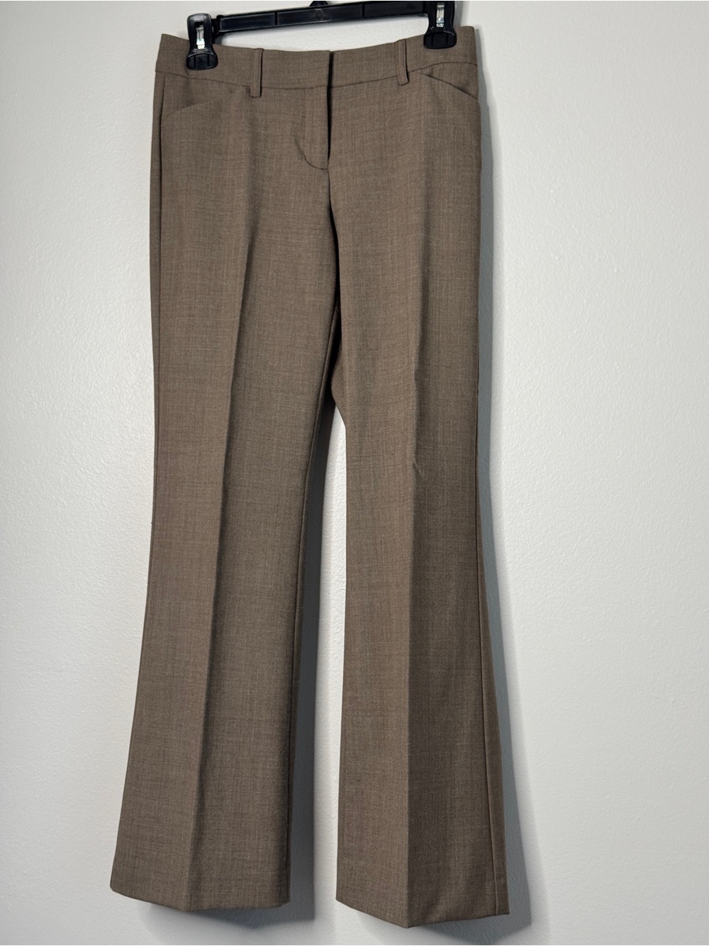 Vintage Express Editor Brown Dress Pants Tailored Boot Cut Flare Size 0 S Petite